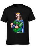 King Cartoon Graphic Black T-Shirt