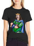 King Cartoon Graphic Black T-Shirt