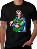 King Cartoon Graphic Black T-Shirt