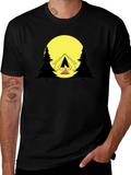 Camping Scene Graphic T-Shirt