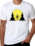 Camping Scene Graphic T-Shirt