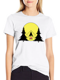 Camping Scene Graphic T-Shirt