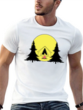 Camping Scene Graphic T-Shirt
