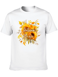Autumn Magic Sunflower Graphic Tee - Black