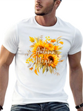 Autumn Magic Sunflower Graphic Tee - Black