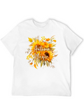 Autumn Magic Sunflower Graphic Tee - Black
