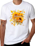 Autumn Magic Sunflower Graphic Tee - Black