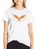 Geometric Phoenix Graphic Black T-Shirt