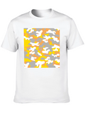 Camo Print Black T-Shirt - Casual Style