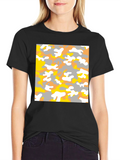 Camo Print Black T-Shirt - Casual Style