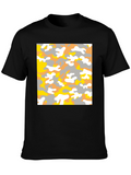 Camo Print Black T-Shirt - Casual Style