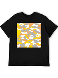 Camo Print Black T-Shirt - Casual Style