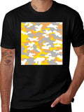 Camo Print Black T-Shirt - Casual Style