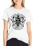 Sons of Odin Valhalla Viking Skull Graphic T-Shirt