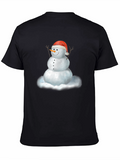 Festive Snowman Graphic Tee - Holiday Style