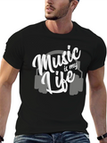 Music is My Life T-Shirt - Cool Graphic Tee