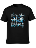 Keep Calm and Go Fishing Black T-Shirt