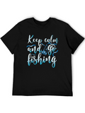 Keep Calm and Go Fishing Black T-Shirt