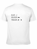 Eat Sleep Train Black Graphic Tee