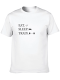 Eat Sleep Train Black Graphic Tee