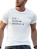 Eat Sleep Train Black Graphic Tee