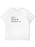 Eat Sleep Train Black Graphic Tee