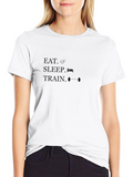 Eat Sleep Train Black Graphic Tee