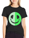 Headphone Smiley Graphic Tee