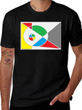 Abstract Geometric Design Black T-Shirt