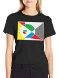 Abstract Geometric Design Black T-Shirt