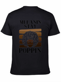 Melanin Stay Poppin Graphic Tee - Black