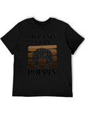 Melanin Stay Poppin Graphic Tee - Black