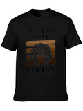 Melanin Stay Poppin Graphic Tee - Black