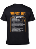 Wrestling Twelve Commandments Black T-Shirt
