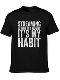 Streaming Habit Graphic Tee - Black