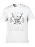 Silent But Dadly Ninja Skull Graphic Tee