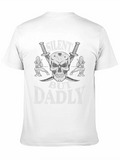 Silent But Dadly Ninja Skull Graphic Tee