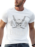 Silent But Dadly Ninja Skull Graphic Tee