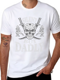 Silent But Dadly Ninja Skull Graphic Tee