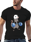 Opossum Weightlifting Black T-Shirt