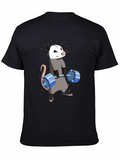 Opossum Weightlifting Black T-Shirt