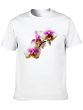 Floral Orchid T-Shirt - Black