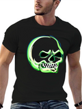 Glow-in-the-Dark Skull Graphic T-Shirt