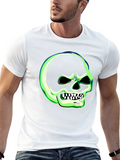 Glow-in-the-Dark Skull Graphic T-Shirt