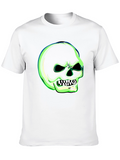 Glow-in-the-Dark Skull Graphic T-Shirt