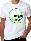 Glow-in-the-Dark Skull Graphic T-Shirt