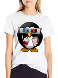 Movie Penguin Graphic Tee - Black