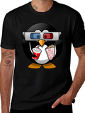 Movie Penguin Graphic Tee - Black