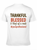 Thankful Blessed Paraprofessional T-Shirt