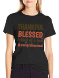 Thankful Blessed Paraprofessional T-Shirt